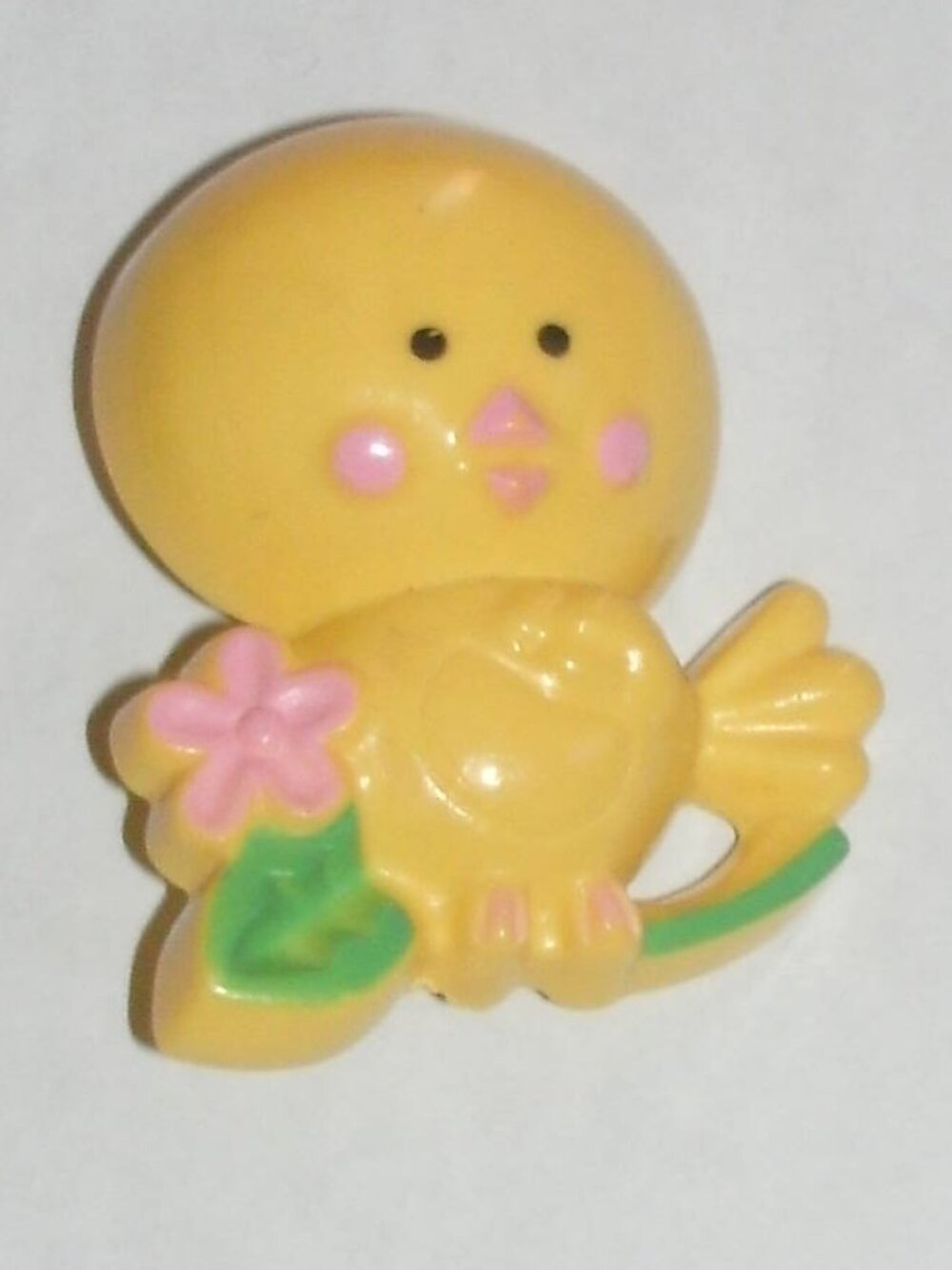 Vintage Collectible 70s Avon Fragrance Glace Pin Brooch Sweet Yellow Chick 1975